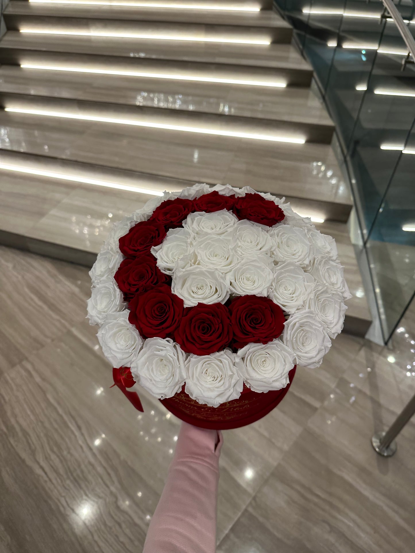 Large Red Box with Eternal Roses ๐น๐น๐น And Personalization