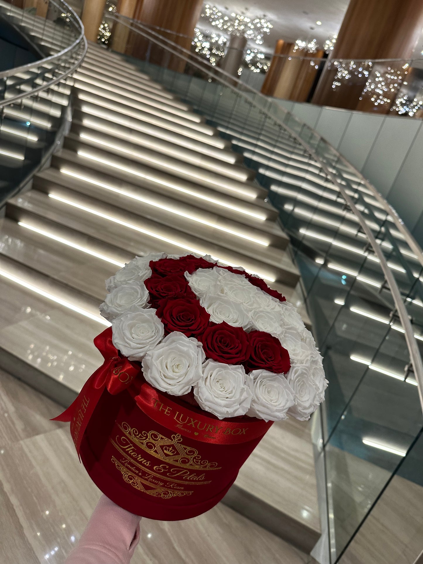 Large Red Box with Eternal Roses ๐น๐น๐น And Personalization