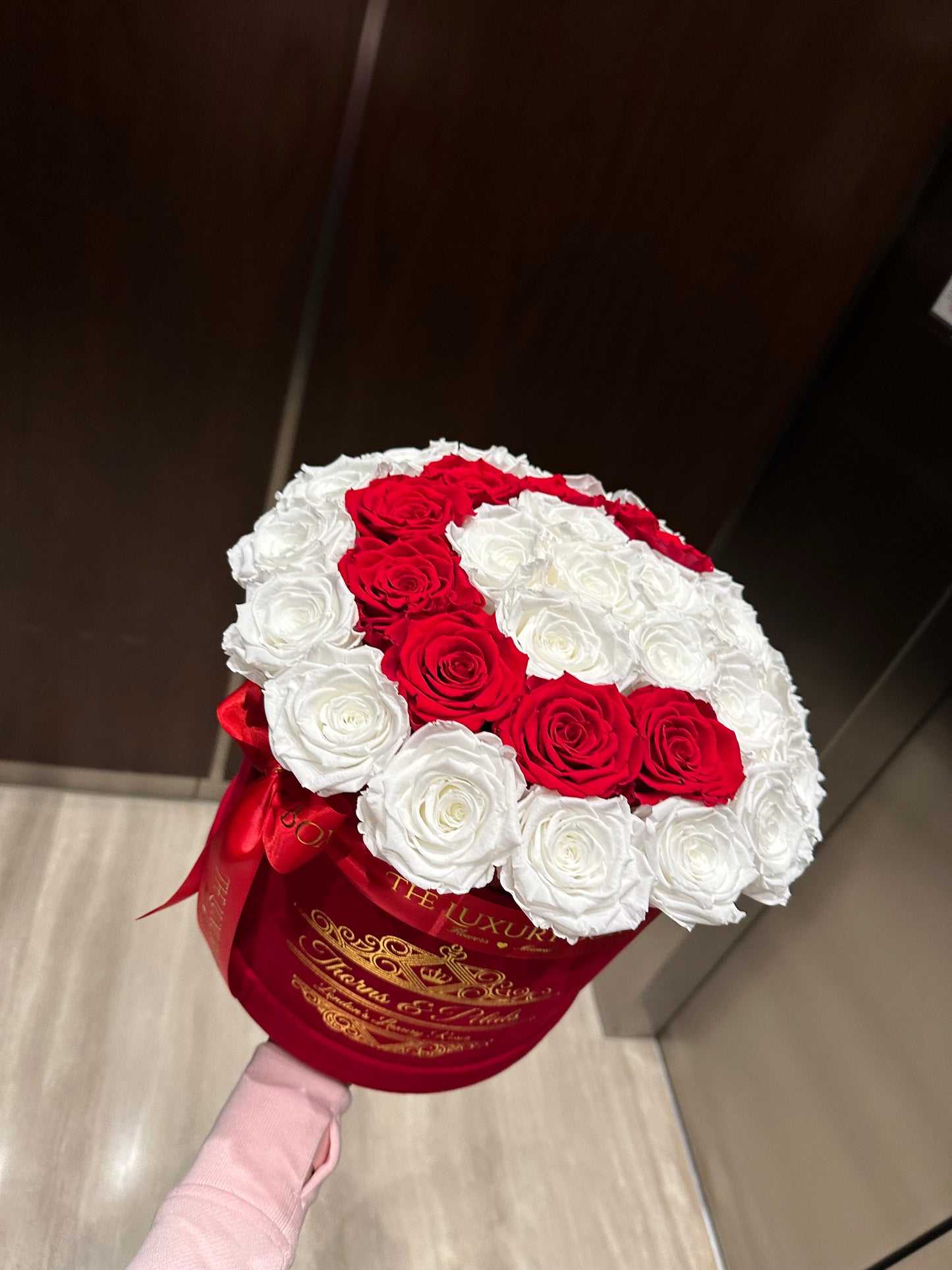 Large Red Box with Eternal Roses ๐น๐น๐น And Personalization