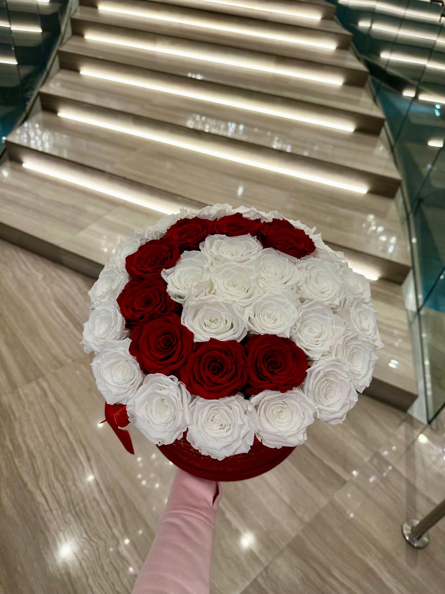 Large Red Box with Eternal Roses ๐น๐น๐น And Personalization