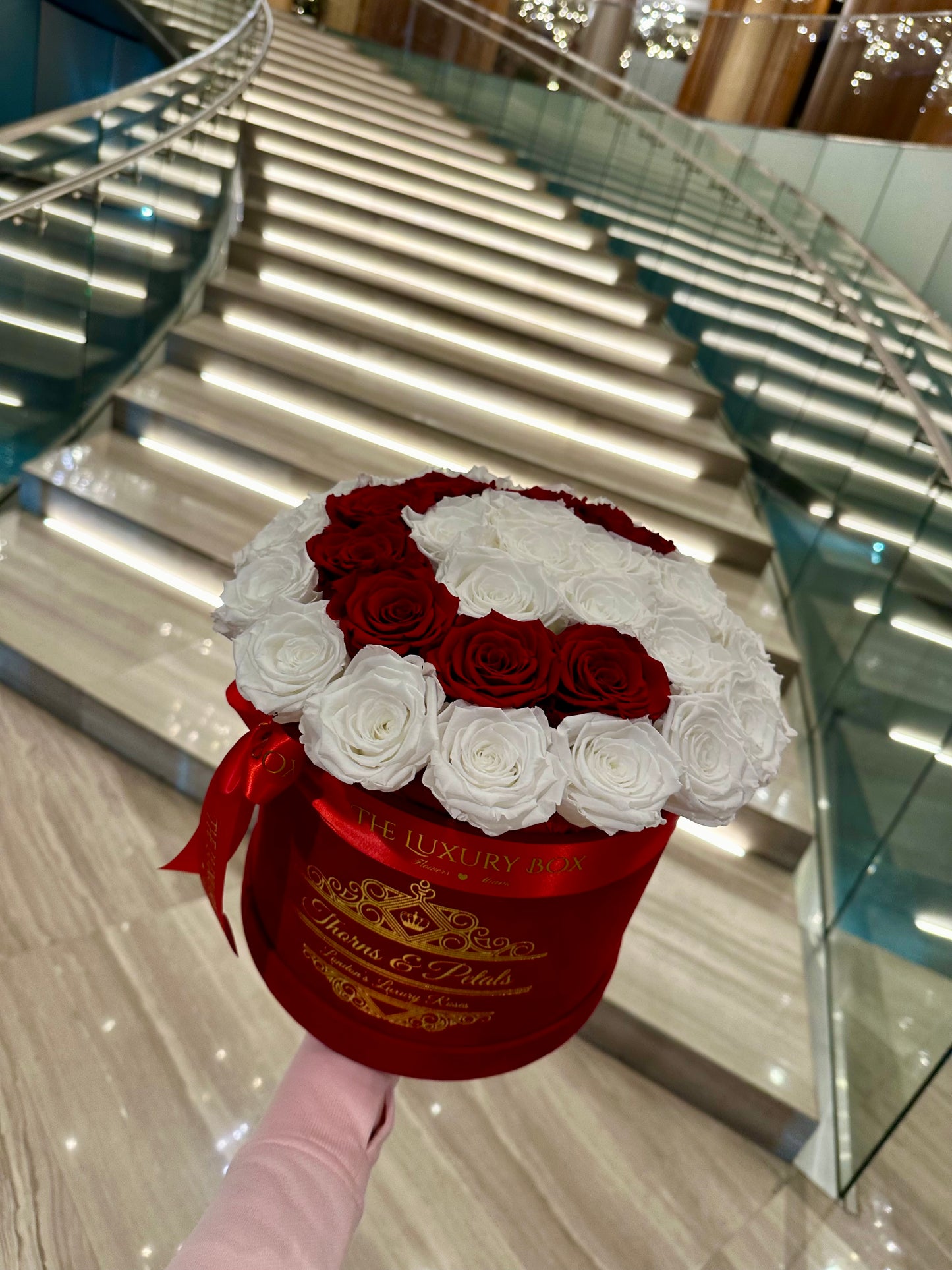 Large Red Box with Eternal Roses ๐น๐น๐น And Personalization