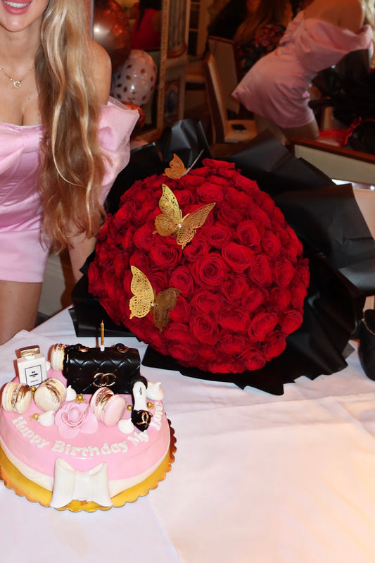 red long stem roses 100