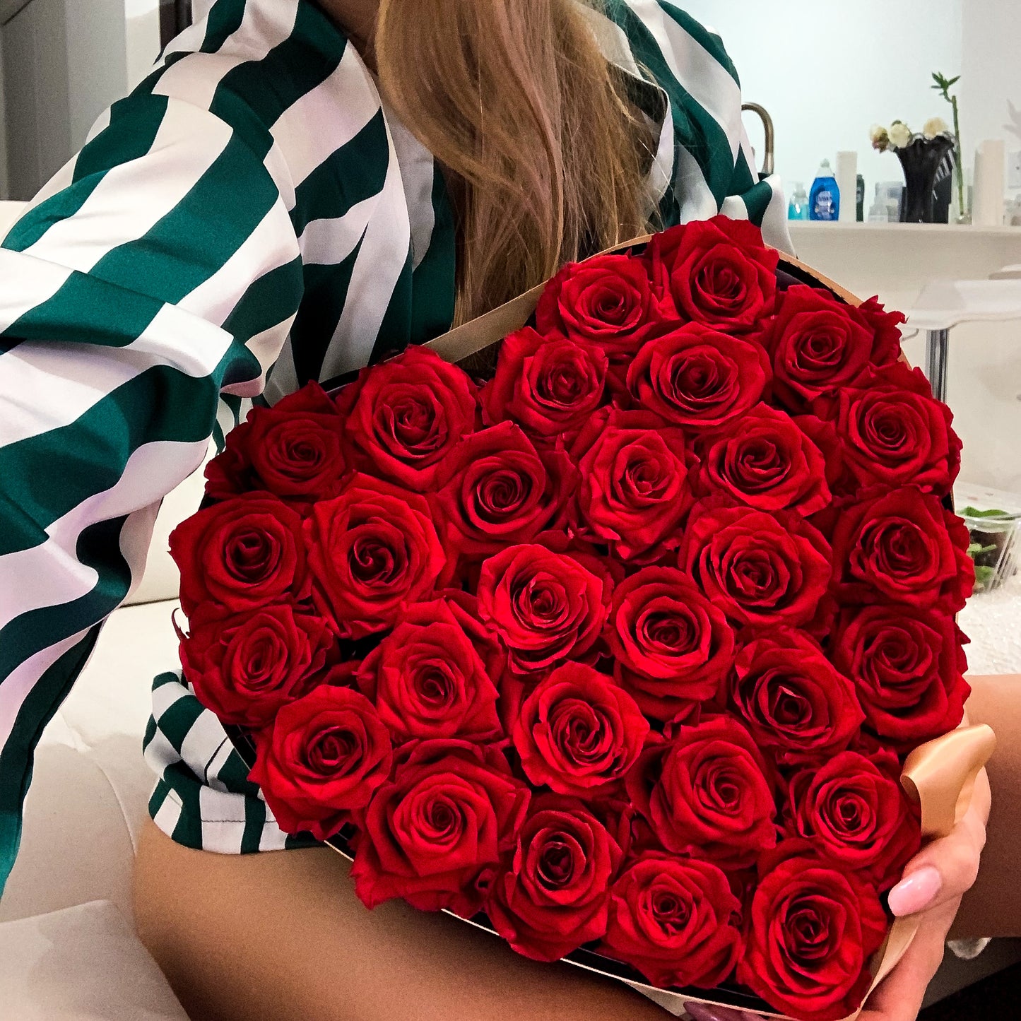 Large Heart Box with Eternal Roses ❤️🌹