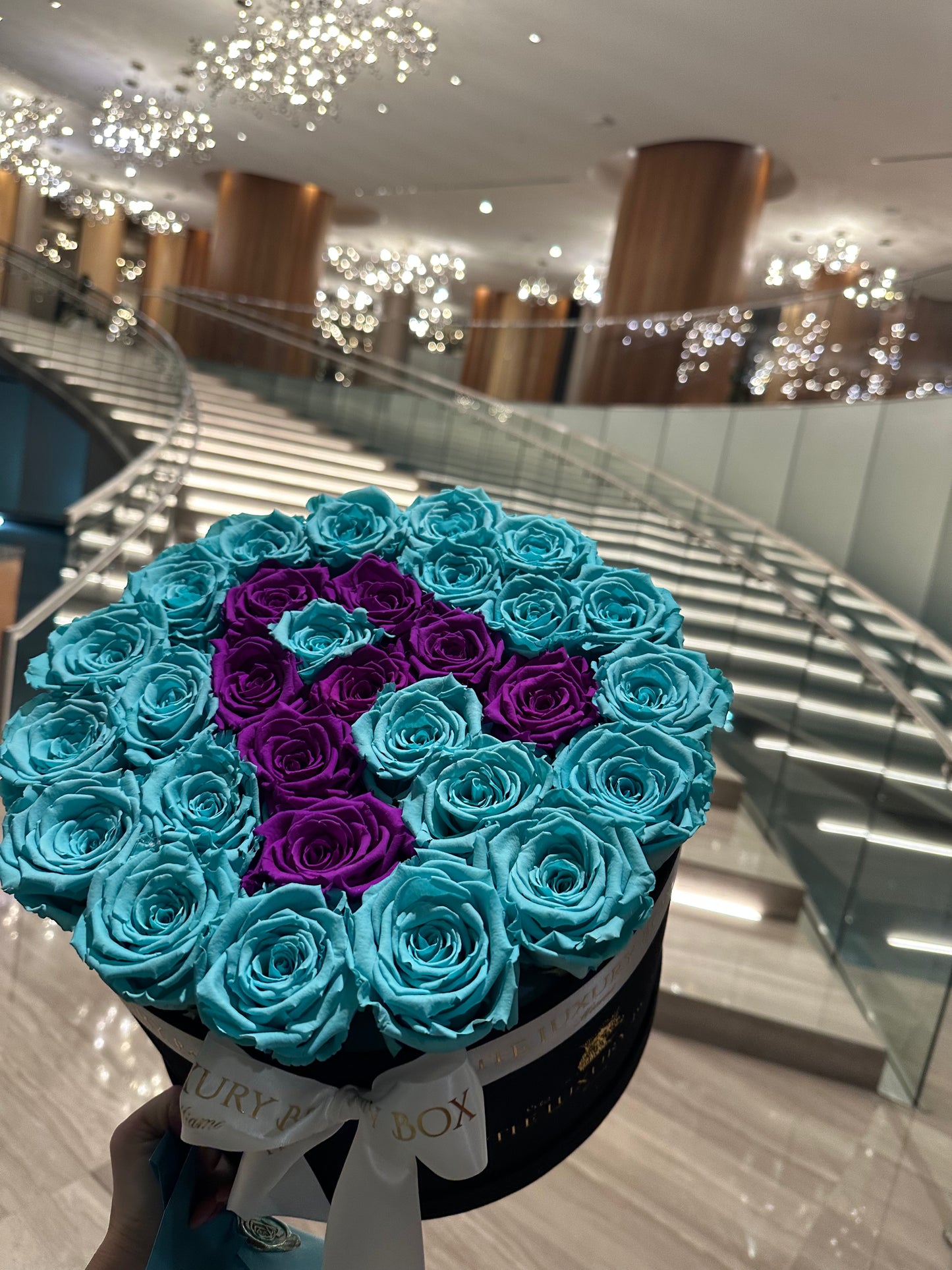 Large Box With A Personalization Letter 👑 Eternal Roses