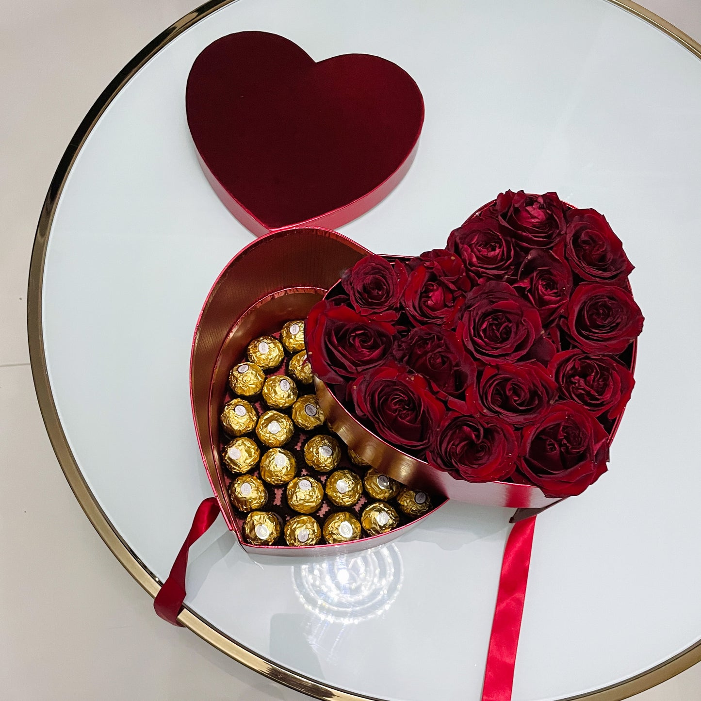 Fresh Roses and Ferrero Rocher