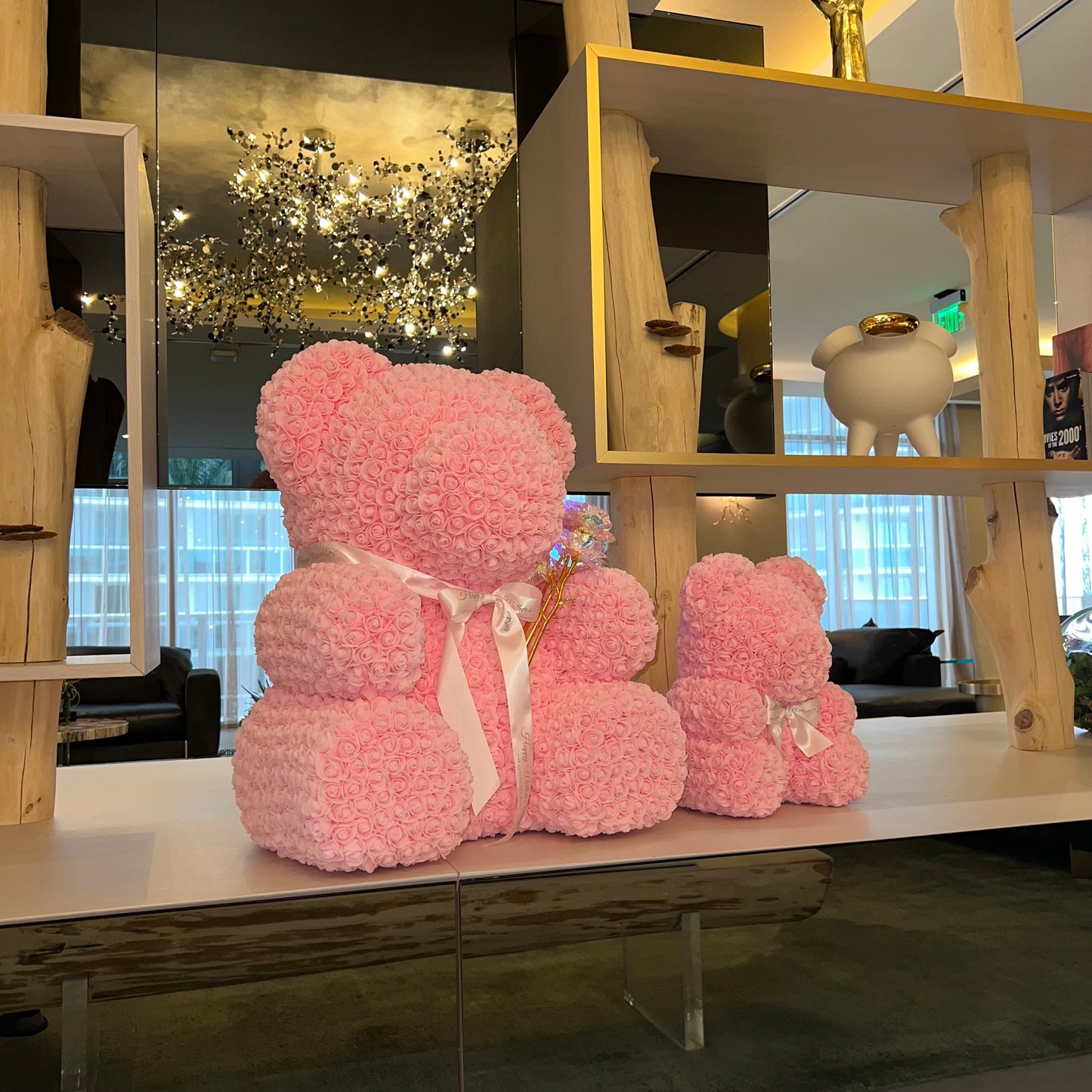 Huge Rose Bear 70 cm Pink