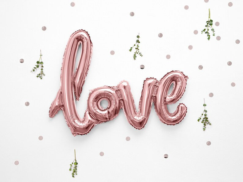 Pink Love Foil Ballon (not helium)