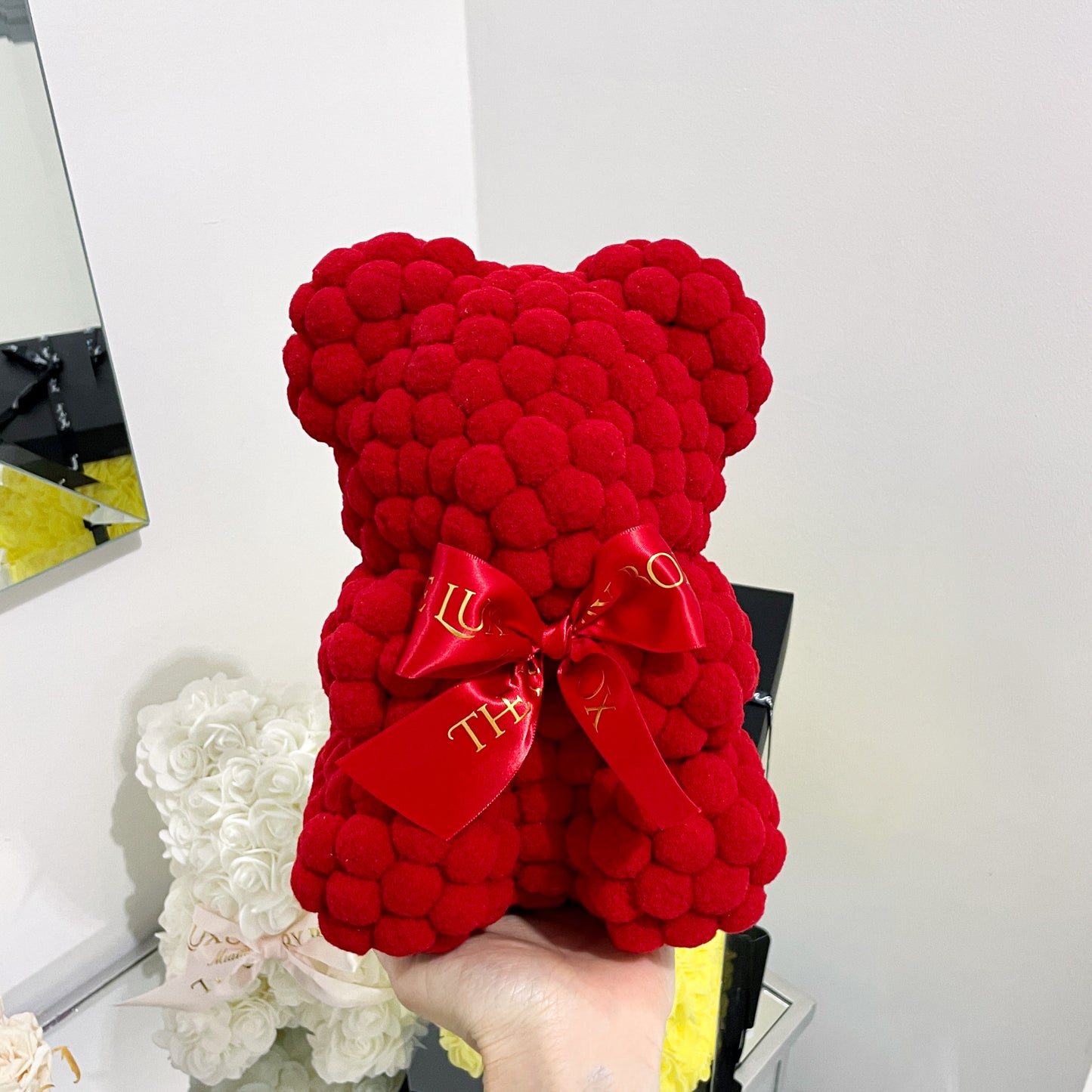 Red Velvet Poms Bear